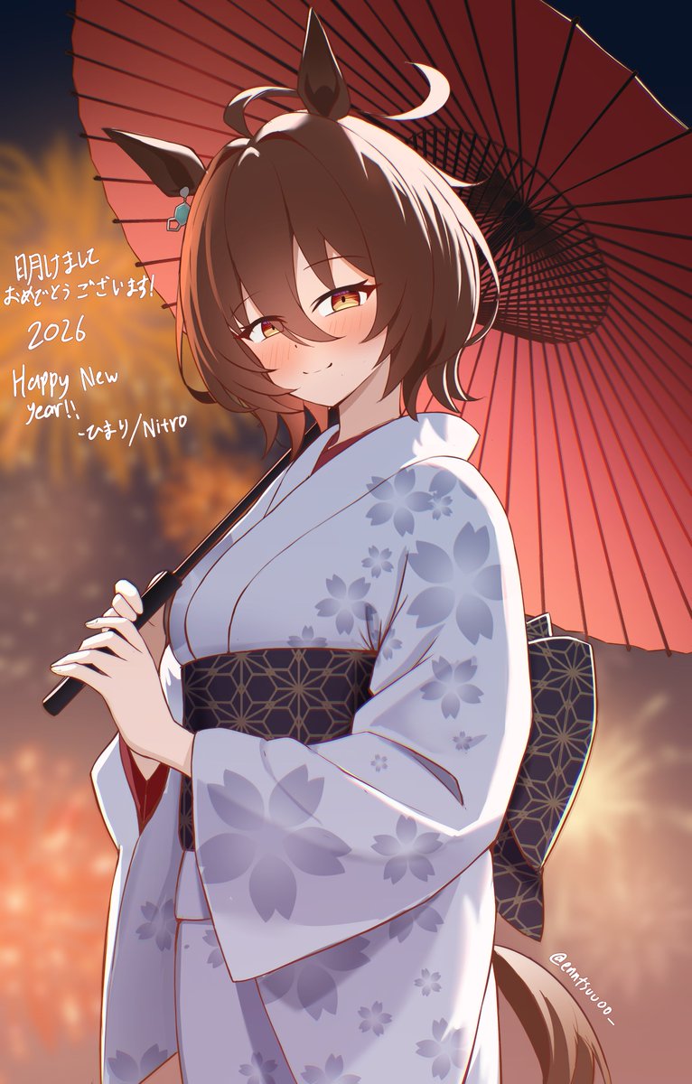 Happy New Year!!! 
明けましておめでとうございます！！！

#umamusume #ウマ娘プリティーダービー #AgnesTachyon