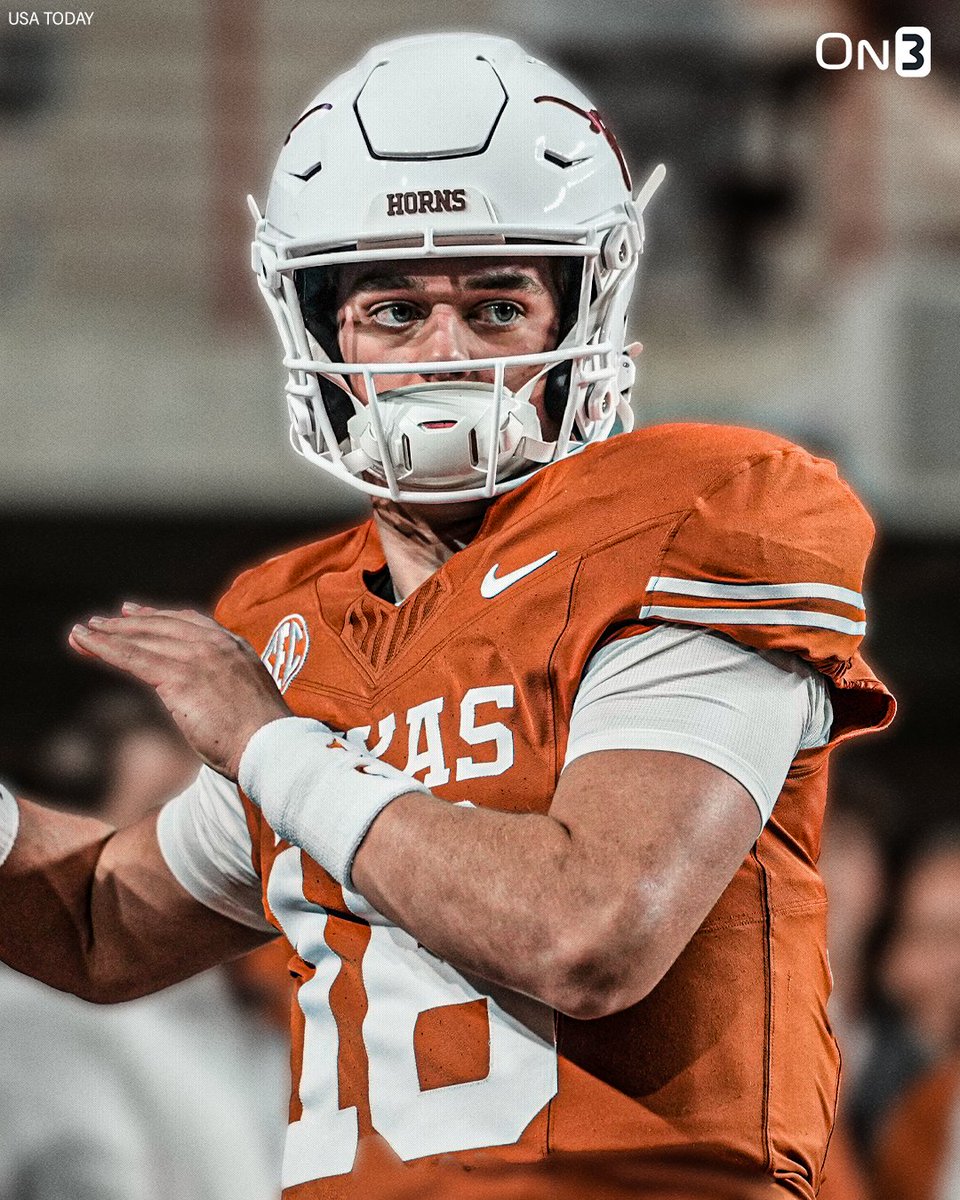 On3sports's tweet image. Texas QB Arch Manning shined against Michigan in the Cheez-It Citrus Bowl:

🤘 21/34 C/ATT
🤘 376 total yards
🤘 4 total touchdowns

on3.com/rivals/arch-ma…