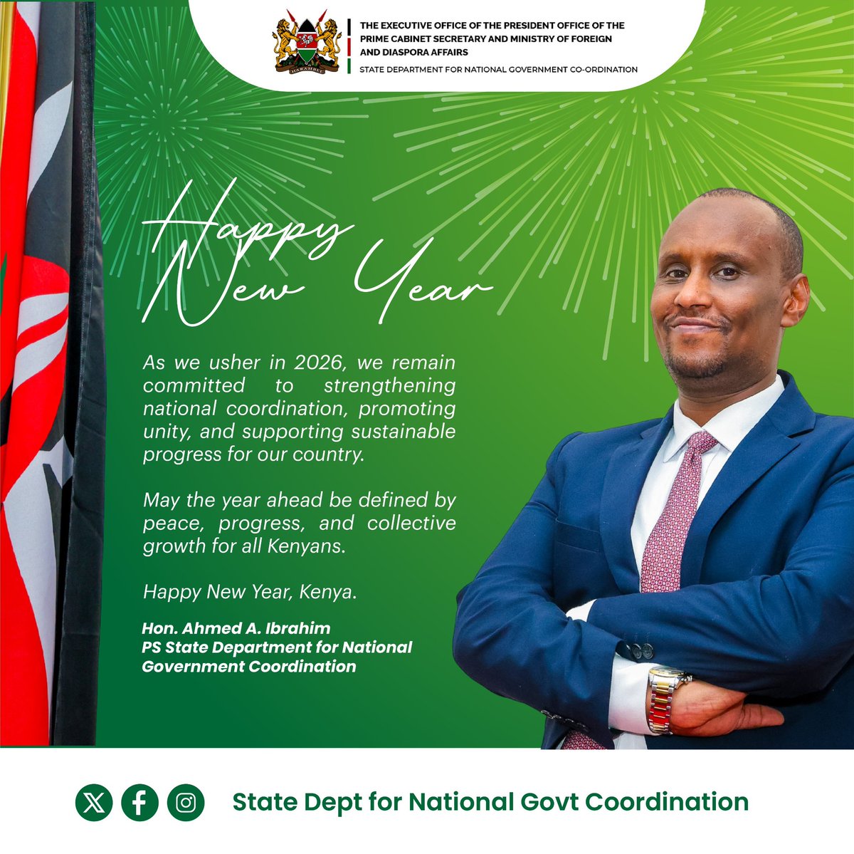 Happy New Year 2026! 

As we usher in 2026, we at the <a href="/NGCSKE/">State Department for National Govt Coordination</a> remain committed to strengthening national coordination, promoting unity, and supporting sustainable progress for our country. May the year ahead be defined by peace, progress, and collective growth for all Kenyans.