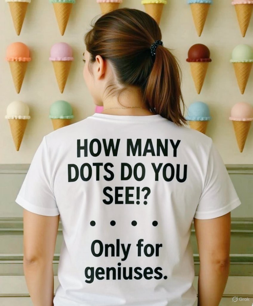 How many dots you see ..?

99.9% will fail