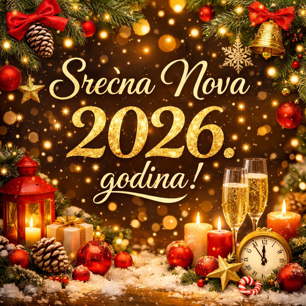 Neka vam ova godina bude bolja od prethodne na svim poljima. Srećno. 🍀🥂✨