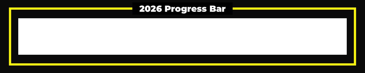 YearsProgress's tweet image. 2026 is 0% complete.