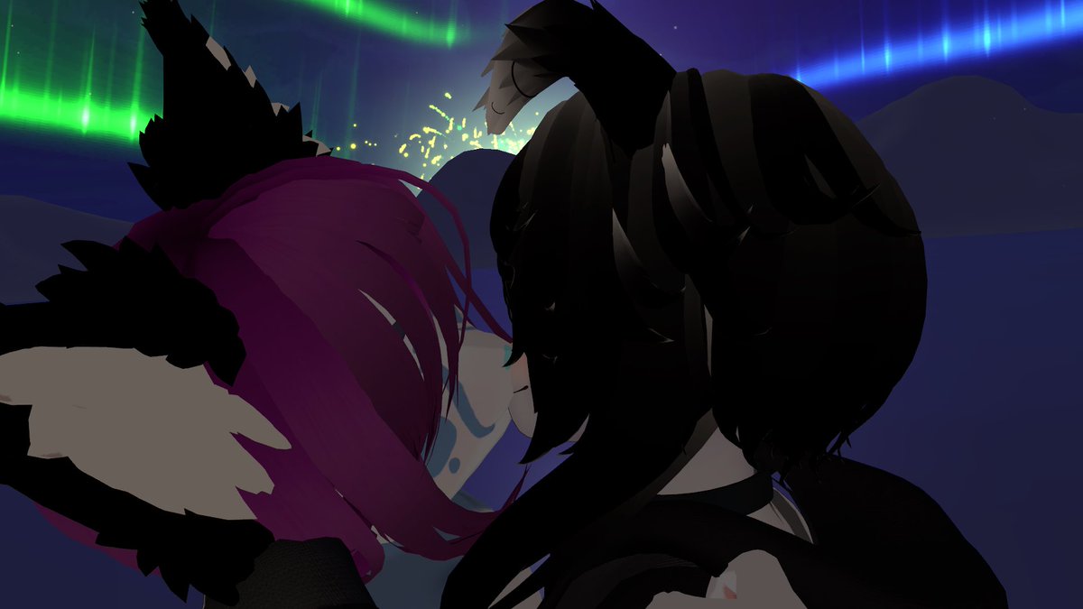 Started with a kiss and ended with a kiss with <a href="/tohrumy/">tohrumy</a>  love you 
Happy new year everyone 
#VRChat #Furry