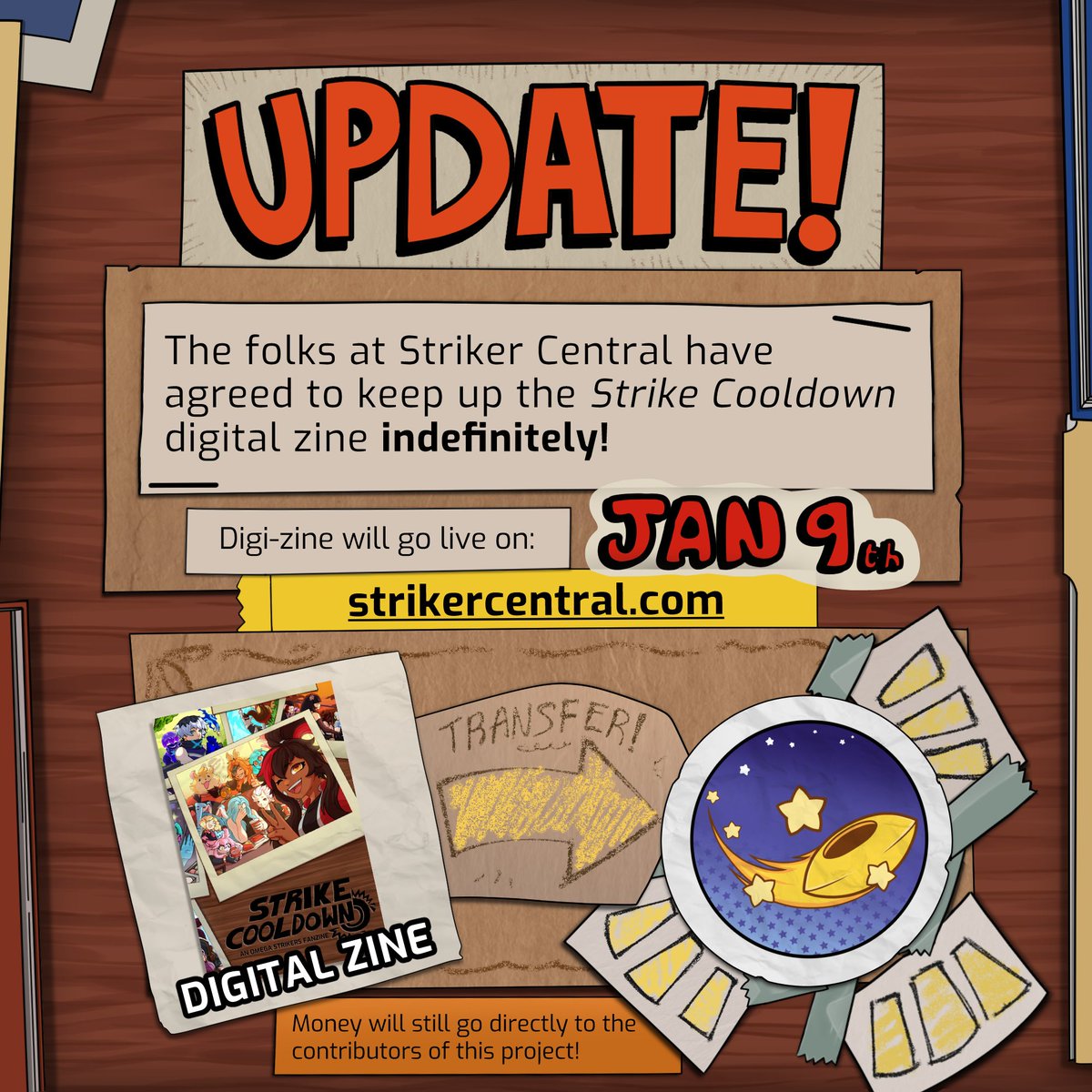 StrikeCooldown's tweet image. Project Update! 

@Striker_Central will be hosting the digital edition of the zine indefinitely! 

More details to come. Happy New Year!