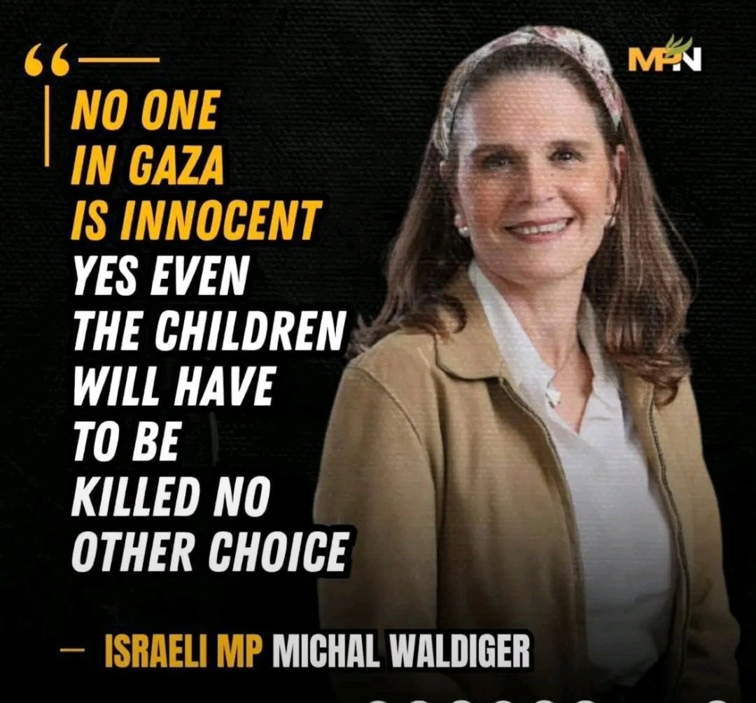 Uniquely shameless. In Nazi Germany most officials avoiding saying such things publicly.  Israeli ministers like Michal Waldiger have no such shame. Here she is, saying out loud:  youtu.be/vkuB4erg39I?si…