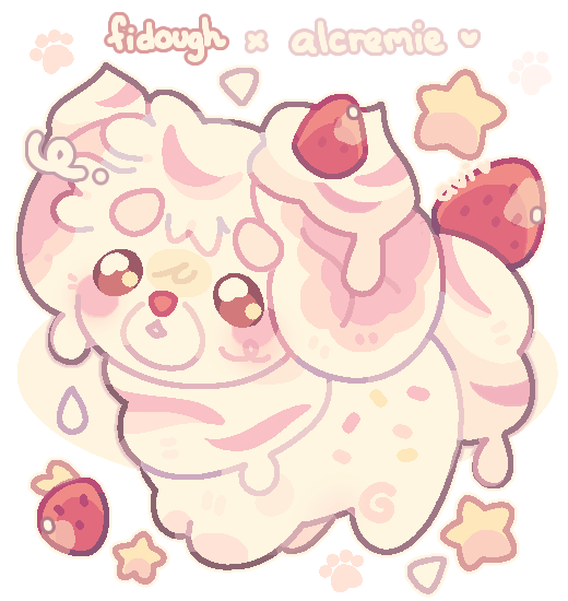 avik0u's tweet image. little fidough × alcremie fusion i made a while back !! happy new years and ty for 1k everynyan!! &amp;lt;3