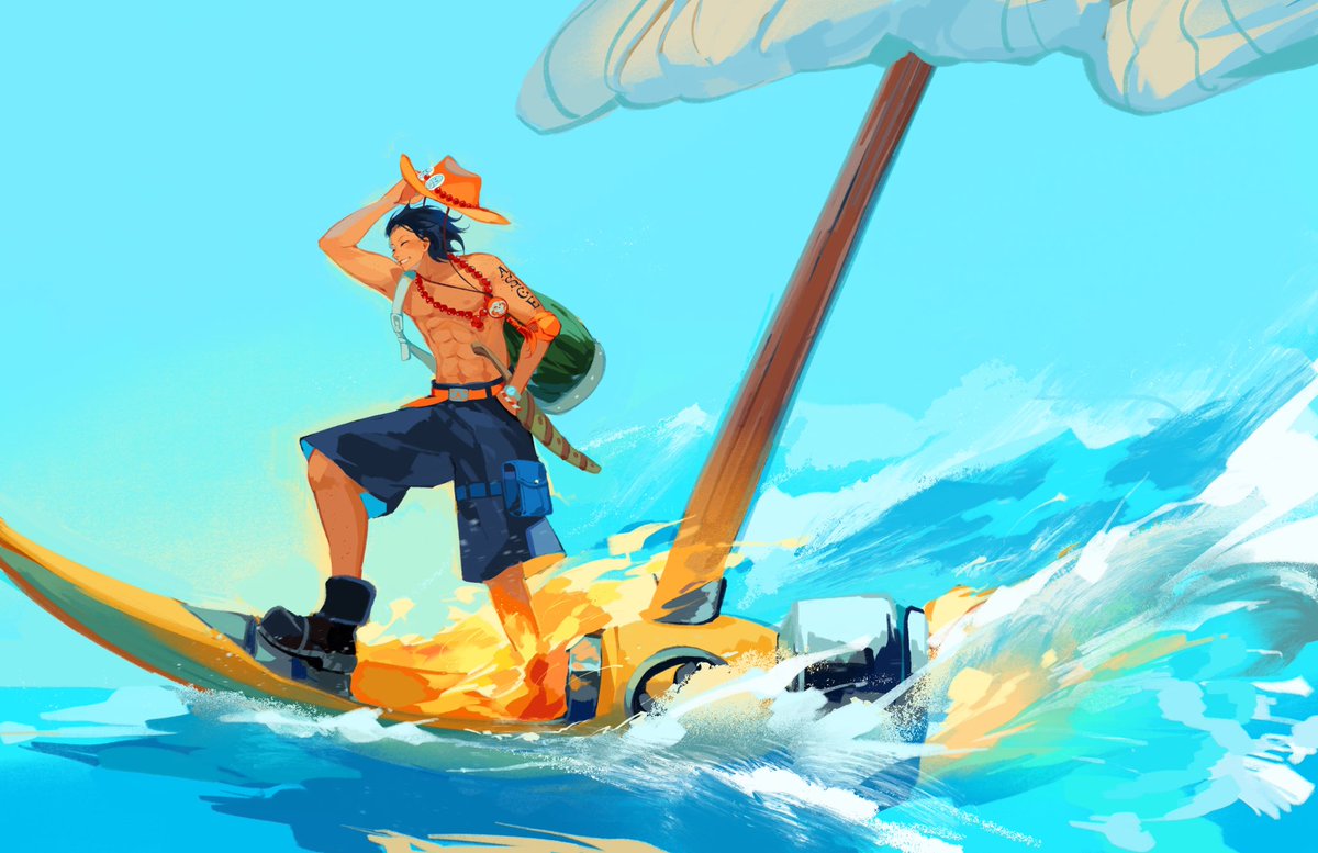 Portgas D. Ace Week day 6: Striker/Hat