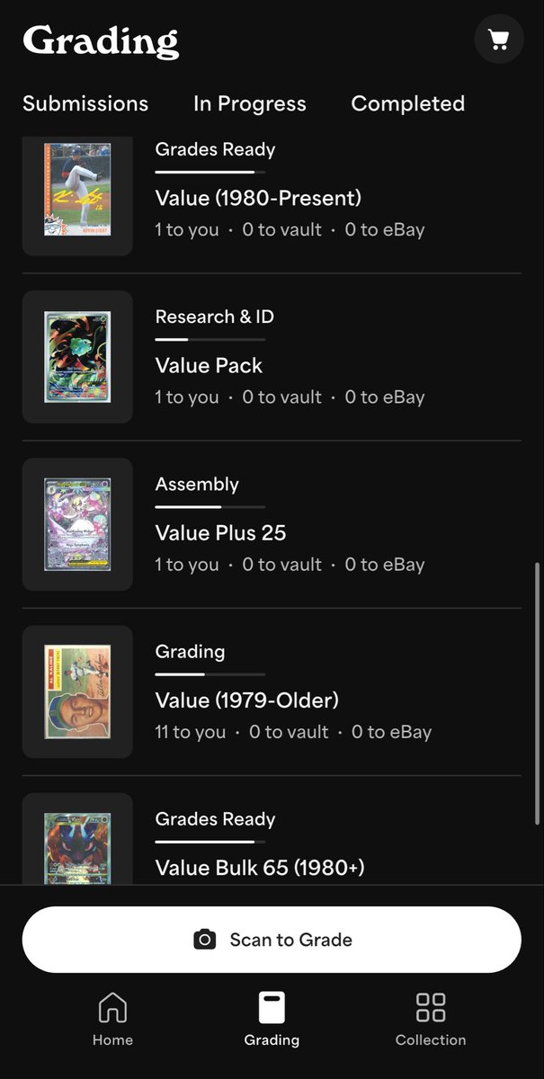 gentry000's tweet photo. Customers should not have to work this hard for PSA @natsturner

PSA gives “Submission” and “Order” numbers for records. The mobile app should display the order number on the landing page, not requiring customers to click in to each record. @CardPurchaser https://t.co/BivrNnLIKd
