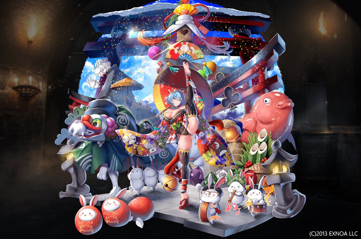 『千年戦争アイギス』にて迎春奇術リズリーを描かせて頂きました。
リズリーのお正月版となります、よろしくね。
#千年戦争アイギス 