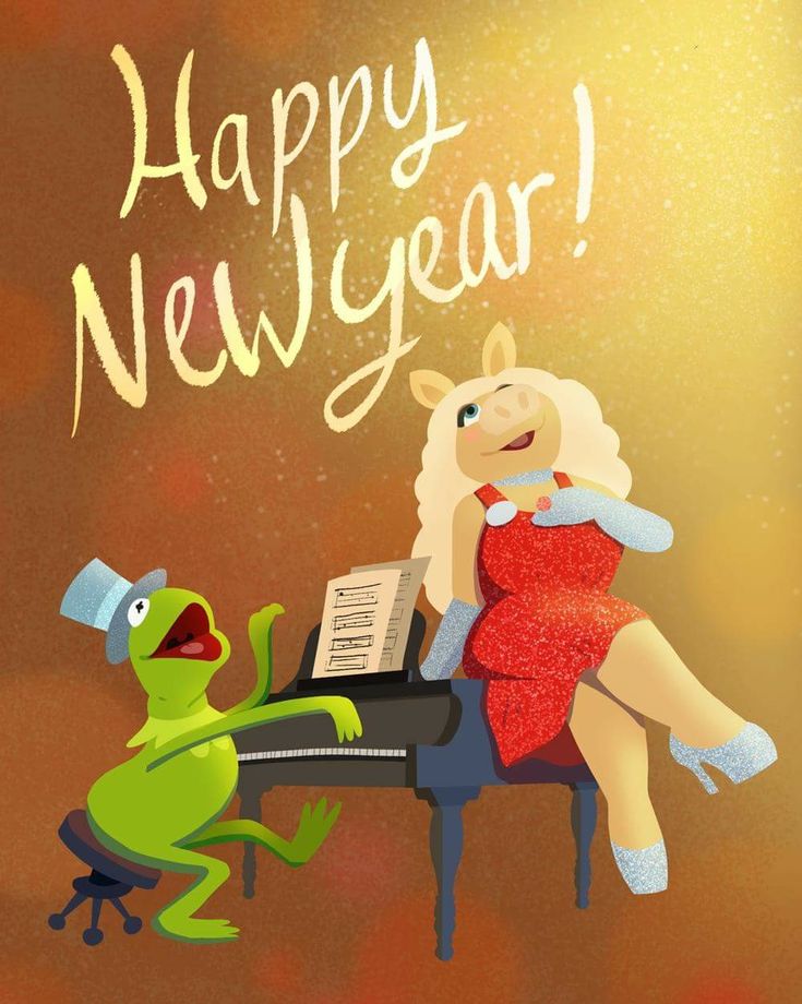 #AtTheMuppetNewYearParty
Kermit played the tunes