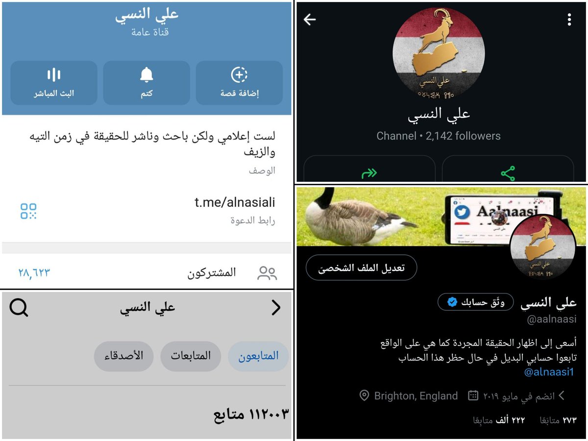 aalnaasi's tweet photo. مع بداية العام 2026م وصلت لأكثر من364الف متابع على منصات التواصل الإجتماعي

اكثر من 222000 على إكس
اكثر من 112000 على فيسبوك
اكثر من 28600 على تليجرام
اكثر من 2100 على واتساب

شكرا لكم جميعا فردافردا.
وبإذن الله نصل معا لنصف مليون متابع خلال هذاالعام 
#شكرا_لكم
اخوكم #علي_النسي https://t.co/GA7BBIDI1t