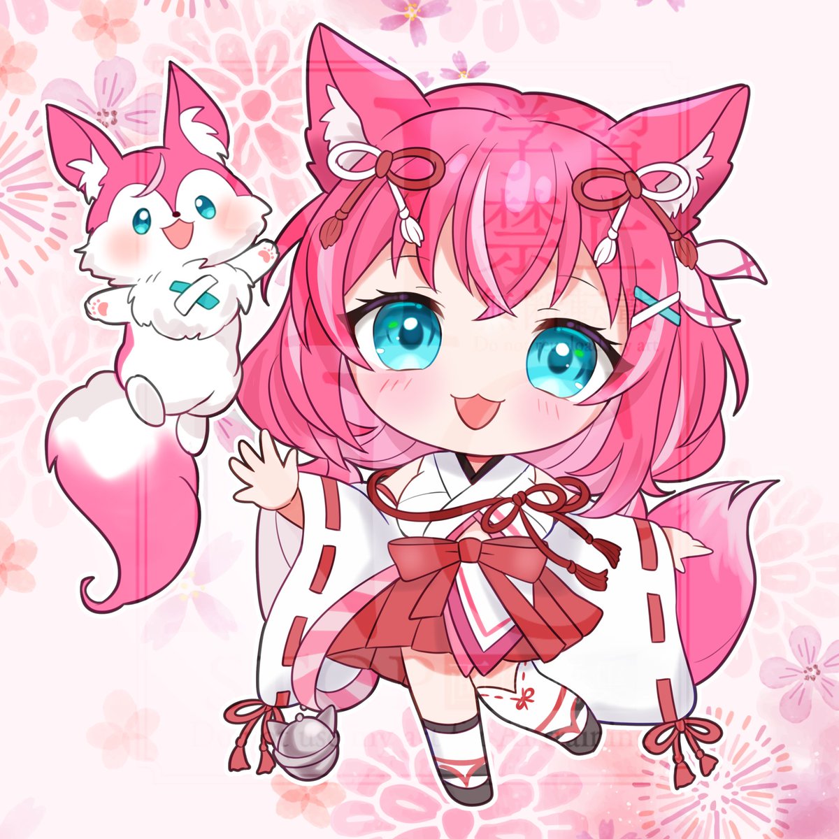 おはようございます🐺🩷 今年は巫女さんでご挨拶ですっ🌸 2日の朝