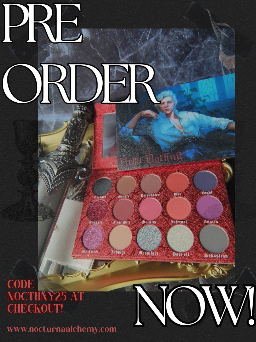 Doing one last Hello Darling Palette pre order, before poor Astarion gets sent back to the vault! 
nocturnaalchemy.com/products/hello…