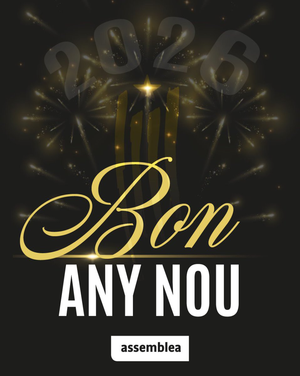 ⬛️⬜️ L’Assemblea us desitja un molt Bon Any Nou!

✊El nostre objectiu és la independència de Catalunya. Per sortir-nos-en cal que lluitem pels nostres drets nacionals i socials.

Som-hi!