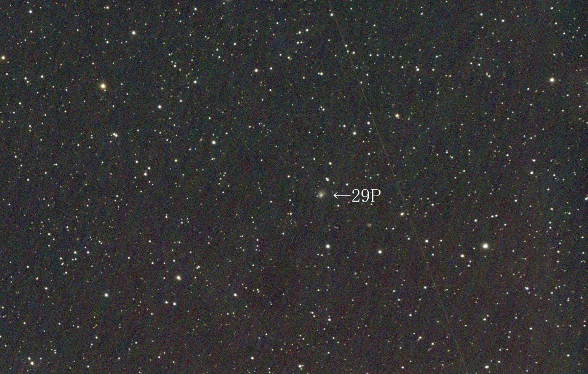 chimura_'s tweet image. 29P/Schwassmann-Wachmann 2026.01.01 03h27m(JST) 8secx200 HAC125DX　SV705C