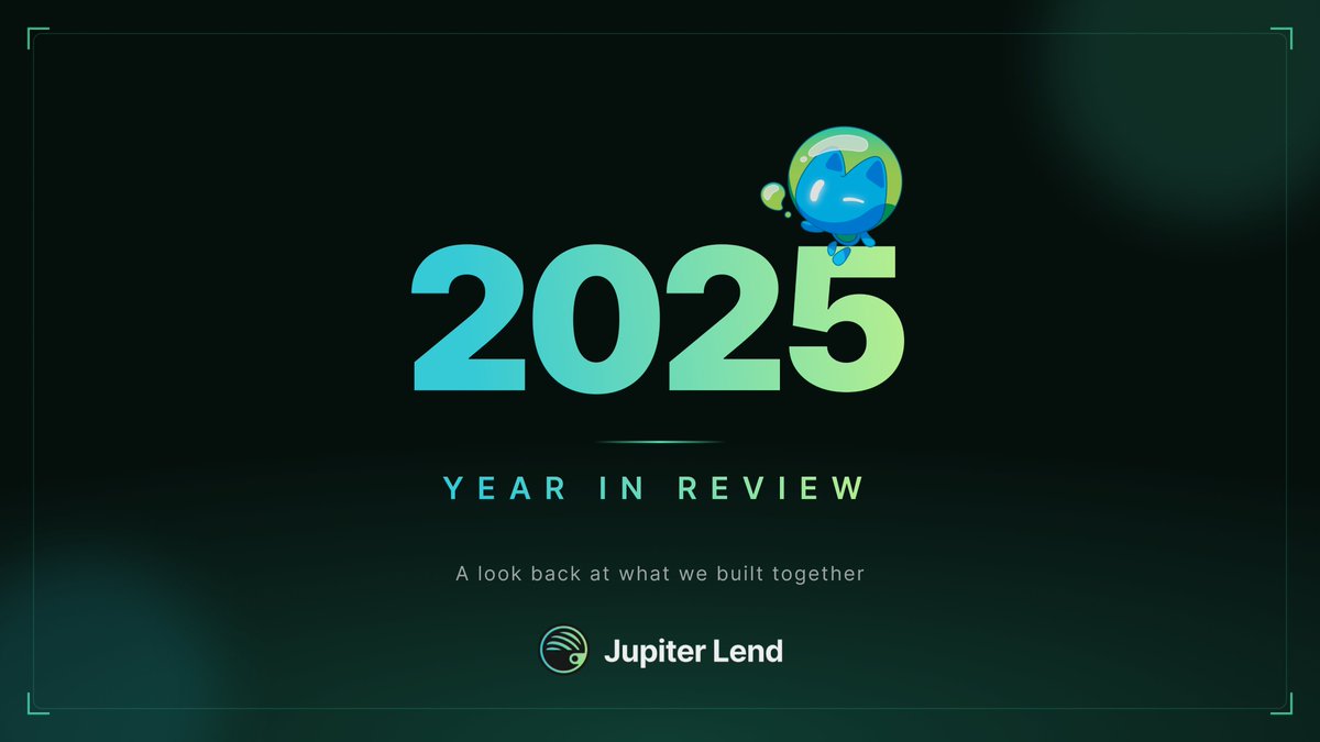 jup_lend's tweet image. Jupiter Lend launched 5 months ago and became the fastest-growing Solana protocol to hit $1B in Market Size.

Since then, we’ve improved the user experience, doubled down on transparency, and introduced new assets and integrations.

Here are the highlights from year one 👇