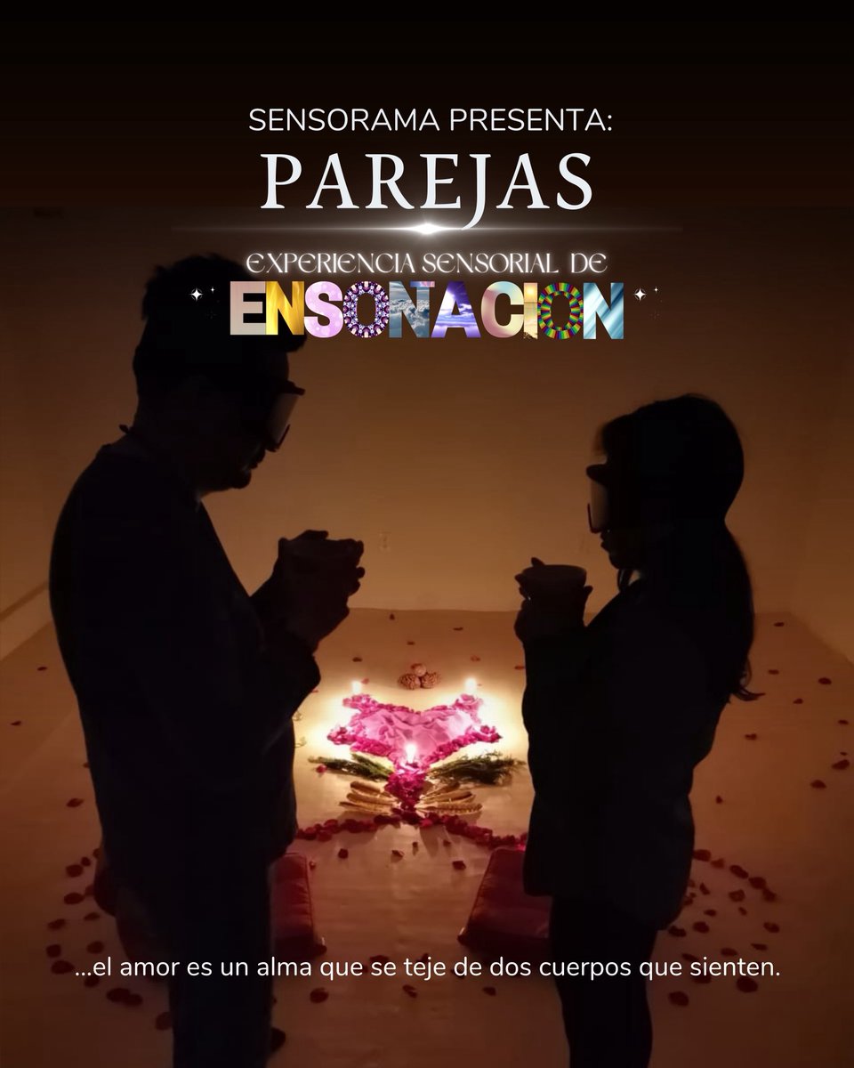 El amor es un alma que se teje de dos cuerpos que sienten. 
✨💖🫂✨

Experiencia de ensoñación sensorial:
Parejas

🔗 Taquilla aquí: blt.mx/m2u

ℹ️ Más información: cutt.ly/ptdFGY7x

Sueño, luego existo 
✨😎💭✨