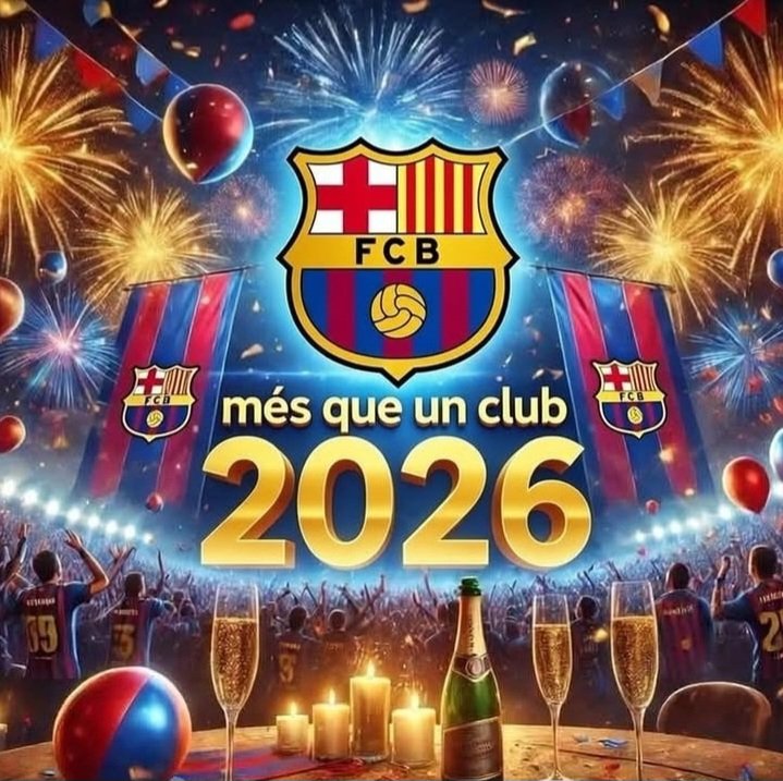 CULÉS... ESTE ES MI MENSAJE PARA TODOS, Y POR MUCHOS TITULOS MAS ESTE AÑO!
FELIZ AÑO NUEVO