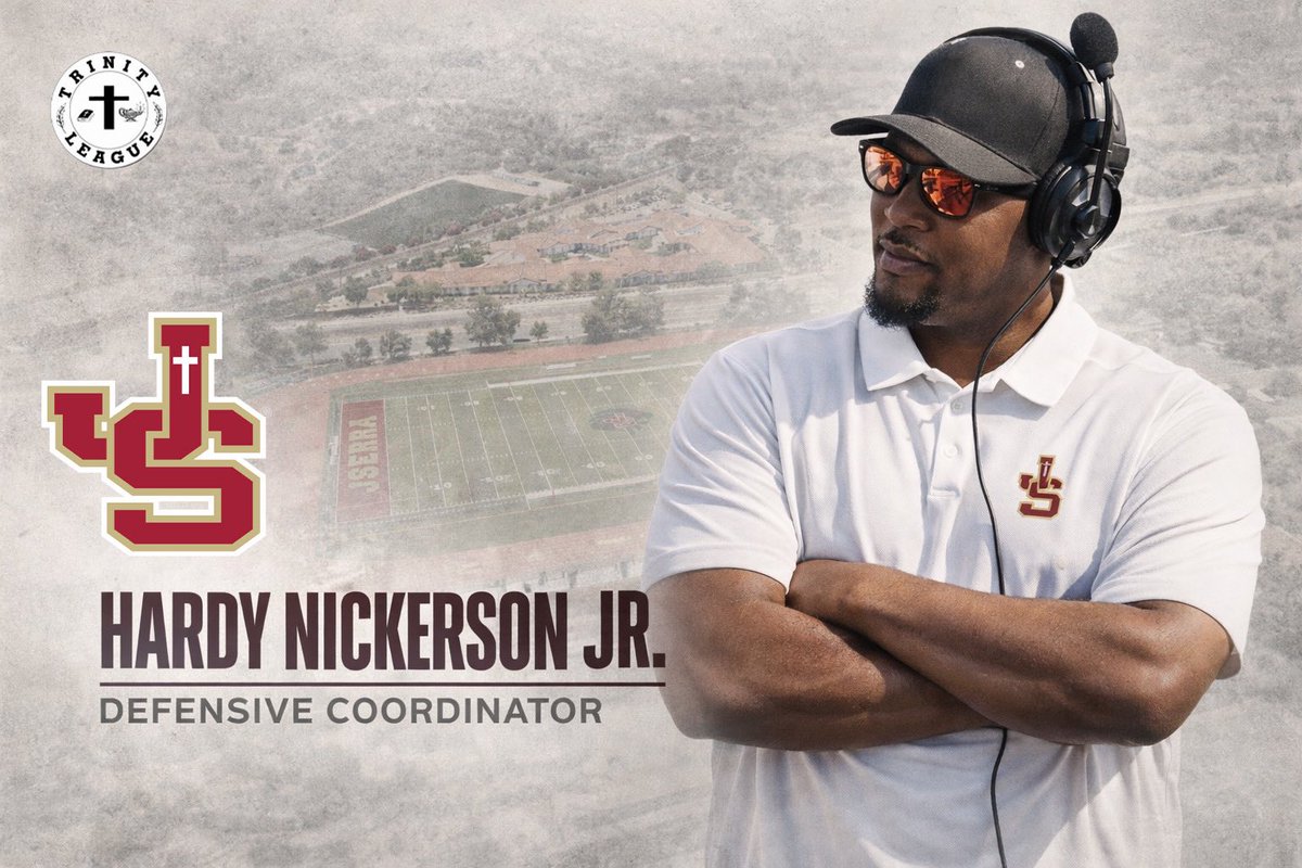 We are proud and excited to formally announce that Coach Hardy Nickerson Jr. will serve as our new Defensive Coordinator.

Welcome to <a href="/JSerra_Football/">JSerra Football</a> and LionNation, Coach Nickerson Jr.!!!