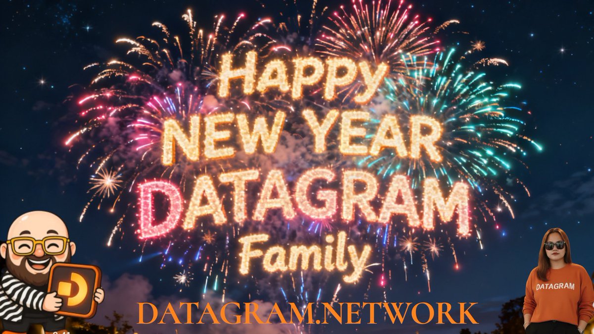 BelmonteDevine's tweet photo. 🎆 Happy New Year, Datagram Family and Everyone! 🧡✨
New year, new beginnings, and new opportunities ahead.
Let’s continue growing, supporting, and winning together this year! 🚀💛
@DGramNetwork https://t.co/4qC1X91zQL
