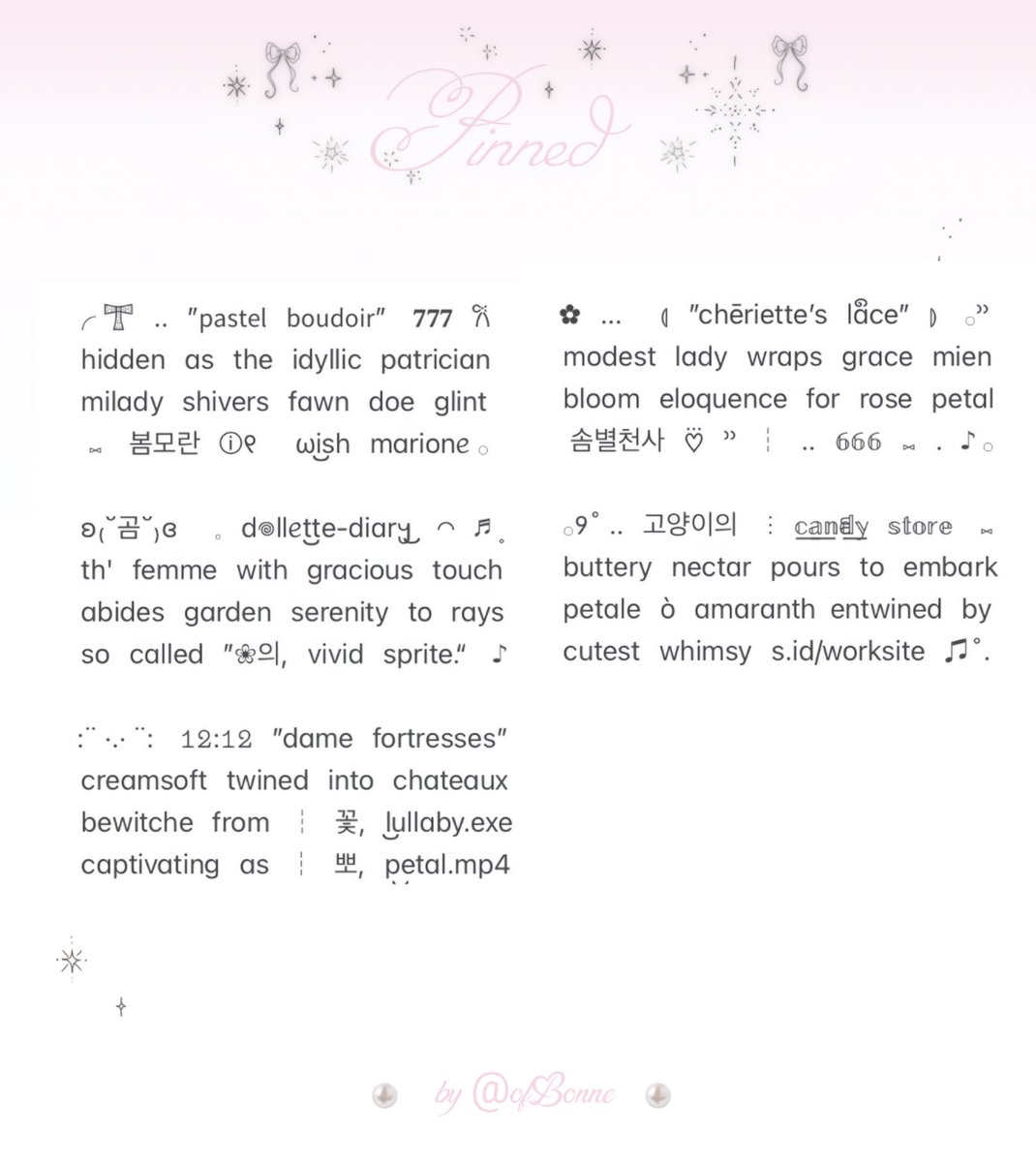 OfBonne's tweet image. ⠀
♬♡⠀a⠀repost⠀much ⠀delightful,⠀xx

⋆ 사랑스러운 생일⠀🎀 ࣭ິං 🕯️ 𓂂 ïɞ it’s @piebies’s  happiest birthday   #31andstillpretty ♡ i’m bringing free wording to celebrate her special day! kindly check the alt for details ō wording. 

much— love, B. 𓈒゛❤︎𓂂
⠀