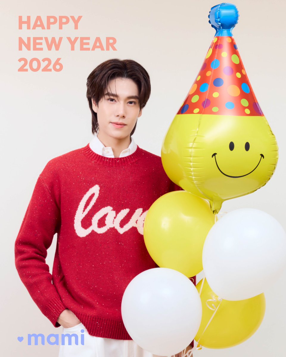 mamicosofficial's tweet image. Spreading love and smiles into 2026! 🎈
ส่งความรักและรอยยิ้มสู่ปี 2569💖
ขอให้ปีนี้เต็มไปด้วยความสุข เสียงหัวเราะ และช่วงเวลาที่แสนวิเศษ 🤗 @phuwintang 

Happy New Year! May your year be filled with joy, laughter, and wonderful moments! ✨

#MamiBrand #MamiCosmetics #MamixPhuwin…