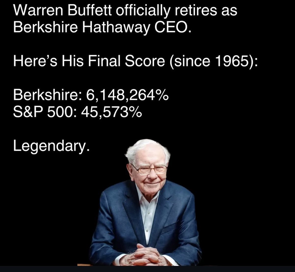 1965-2025 워런버핏 연평균 수익률 19.8% 그는 전설이다.