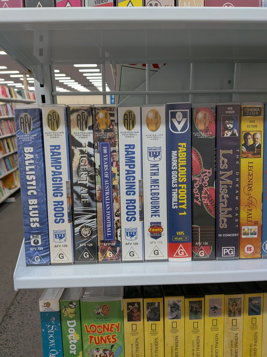 Nice little collection of AFL/VFL videos at Savers Heatherton
