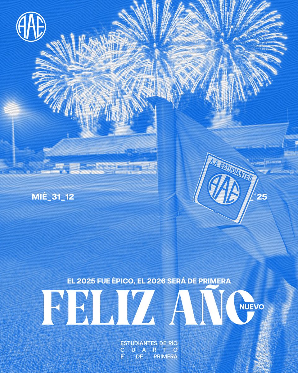 FELIZ AÑO LEONES DEL IMPERIO 🏆

Prometemos un 2026 𝘿𝙀 𝙋𝙍𝙄𝙈𝙀𝙍𝘼 😉

#VamosCeleste 🩵 #CiudadDePrimera 🦁