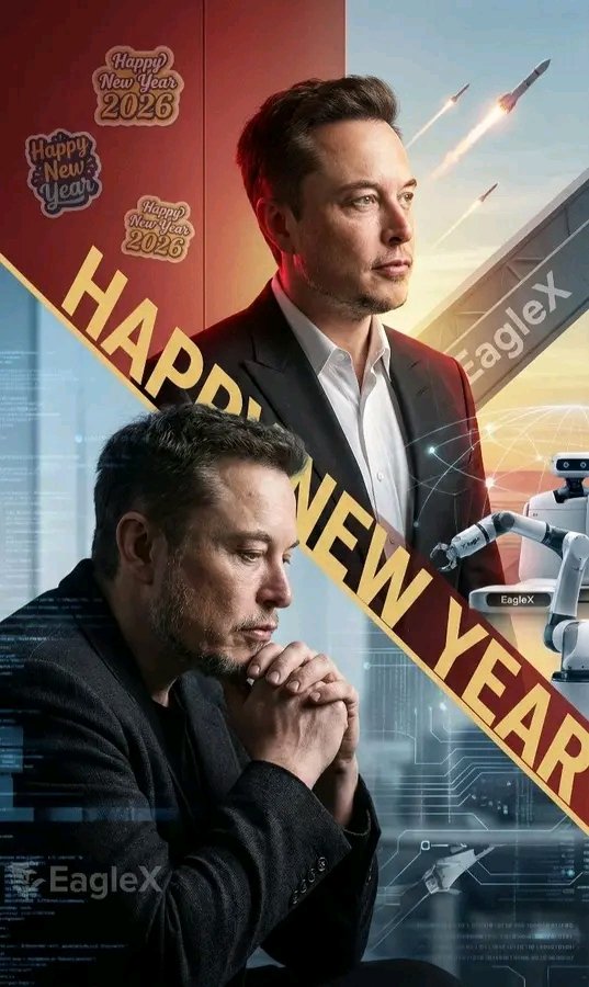 Hope everyone has a happy New Year!

At the end of 2018, Elon Musk posted a simple New Year message:
“Hope everyone has a happy New Year!”
No predictions.
No confidence signals.
Just a polite wish.

Fast-forward to New Year 2025.
This time, he shared photos and videos from a Mar