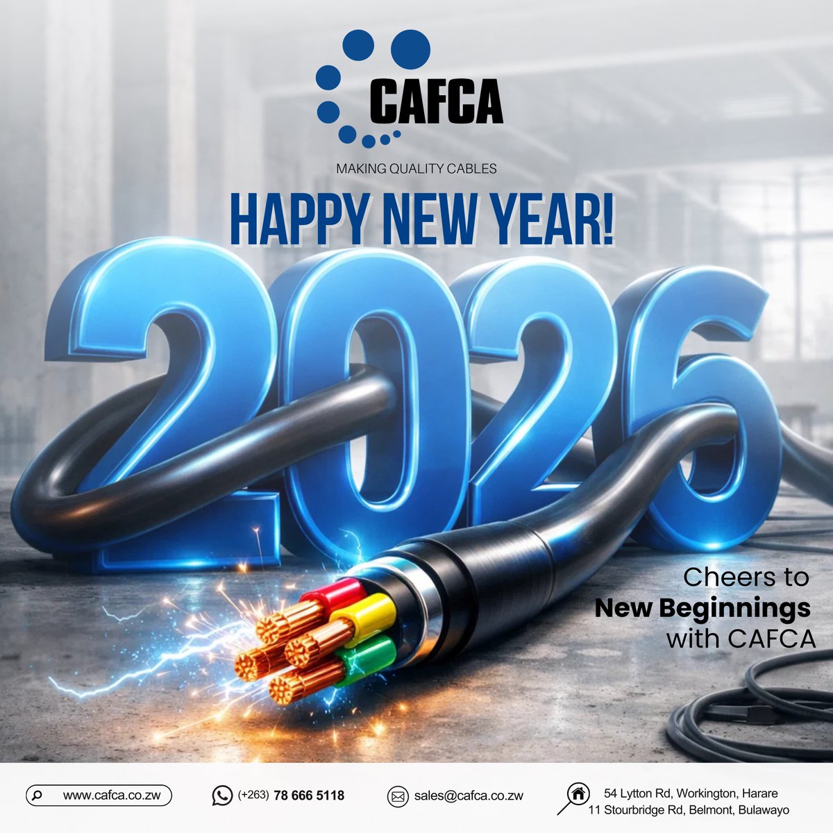 📷📷Whether you’re thinking of starting — or still pushing to finish — your home this New Year, CAFCA is your go-to for quality power, cabling, and wiring you can trust.
.
#CAFCA #Power #Cabling #Wiring
#HappyNewYear #NewYearResolutions #Goals #TriedTested #BuiltToLast