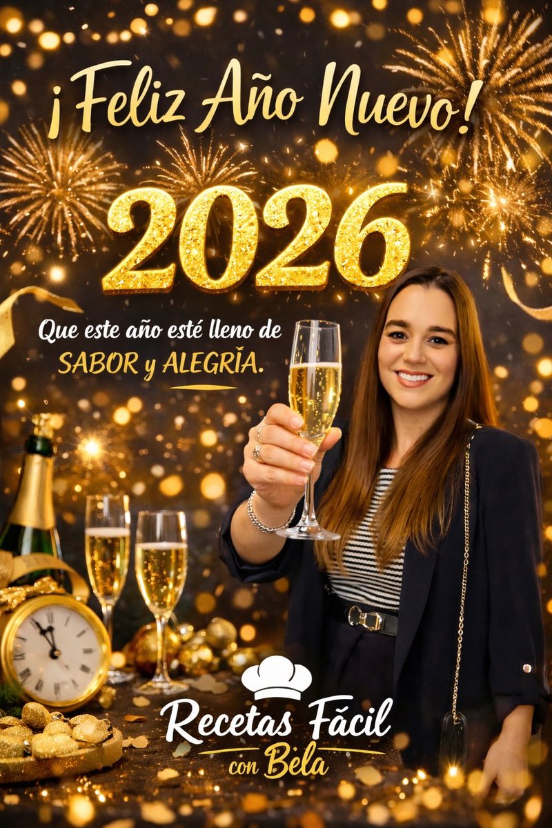 ✨ ¡Feliz Año Nuevo! ✨
Gracias por estar ahí un año más.
Que este 2026 esté lleno de recetas fáciles, mucho sabor y momentos para compartir.
Gracias por formar parte de esta familia 💛
Seguimos cocinando y brindando juntos 🥂
Un besazo 💋
Recetas Fácil con Bela
#felizanonuevo