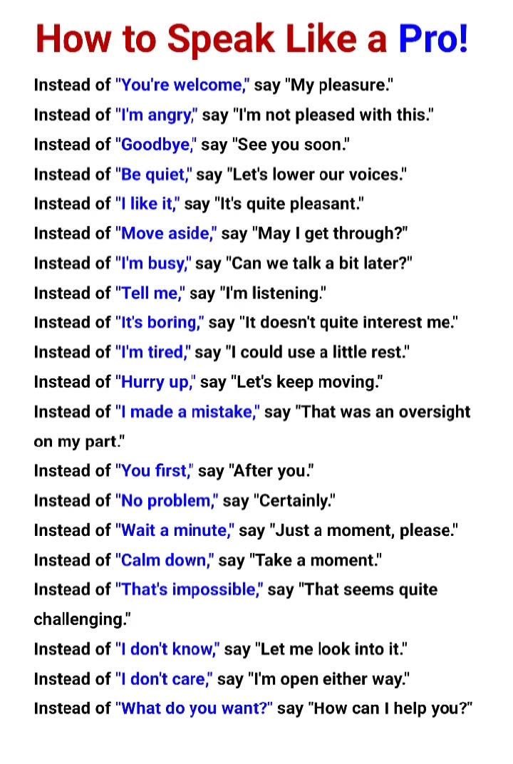 grammarengli's tweet photo. How to speak Like a Pro! https://t.co/OkRqW6b7EC