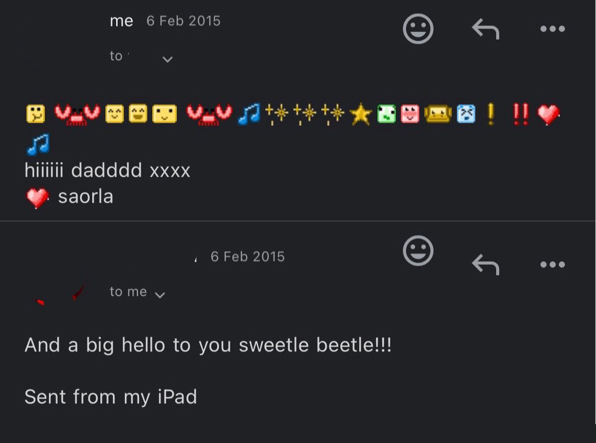 iarmha1reacht's tweet image. Reminds me of these emails I sent my dad in primary school lol