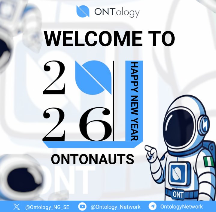 Ontology_NG_SE's tweet photo. 🚀 Welcome to 2026, Ontonauts!
A new year of innovation, growth, and building the future of Web3 together. 🌐✨
Let’s make it legendary. 💙
Once again happy new year🚀🎉 @OntologyNetwork
@Ontologyafrica @OntologyNg #HappyNewYear #Ontology #Ontonauts #Web3 #Blockchain https://t.co/OauVtgAYg7