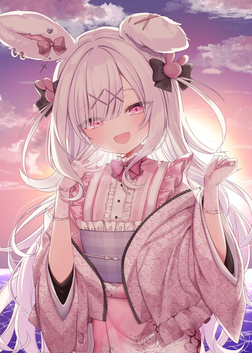 兎彷魂あみゅ　イラストカード　サイン 兎彷魂あみゅ イラストカード サイン 兎彷魂あみゅ イラストカード サイン