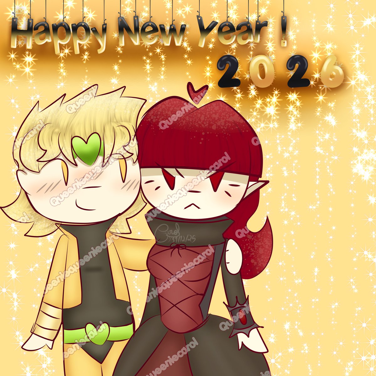 DioBrandosWife8's tweet photo. Happy New Year from Callidora &amp; Dio ! #HappyNewYear2026 https://t.co/4XJC24K7Bi