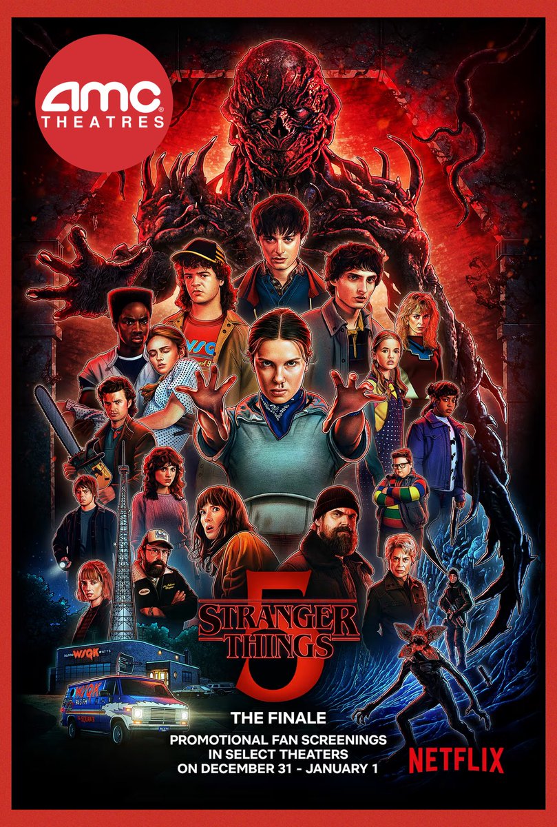 Now seated for the Stranger Things Finale Event at AMC!  🍿😊🎥