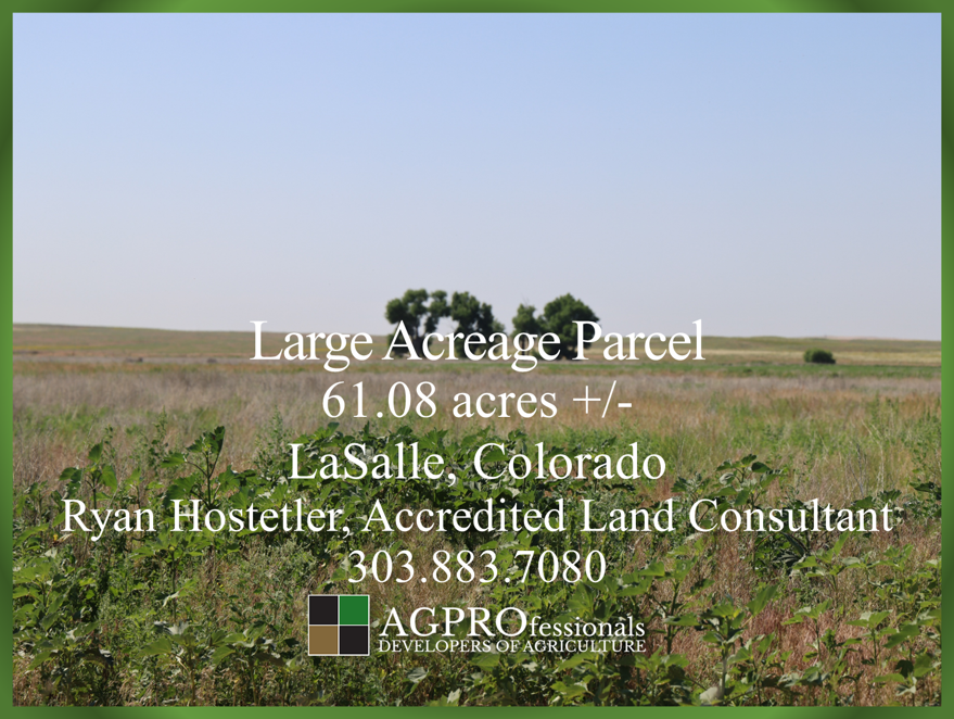 🚜 61.08-acre building site | LaSalle, CO

✔️ Electric available
✔️ Well needed
✔️ No HOA
📍 Just off CR 36
💲 $900,000

📞 Ryan Hostetler | 303-883-7080
📧 ryan@agpros.com

🔗 agprosrealestate.com/property-searc… 

#ColoradoLand #AcreageForSale #LaSalleCO #CountryLiving #AGPROfessionals