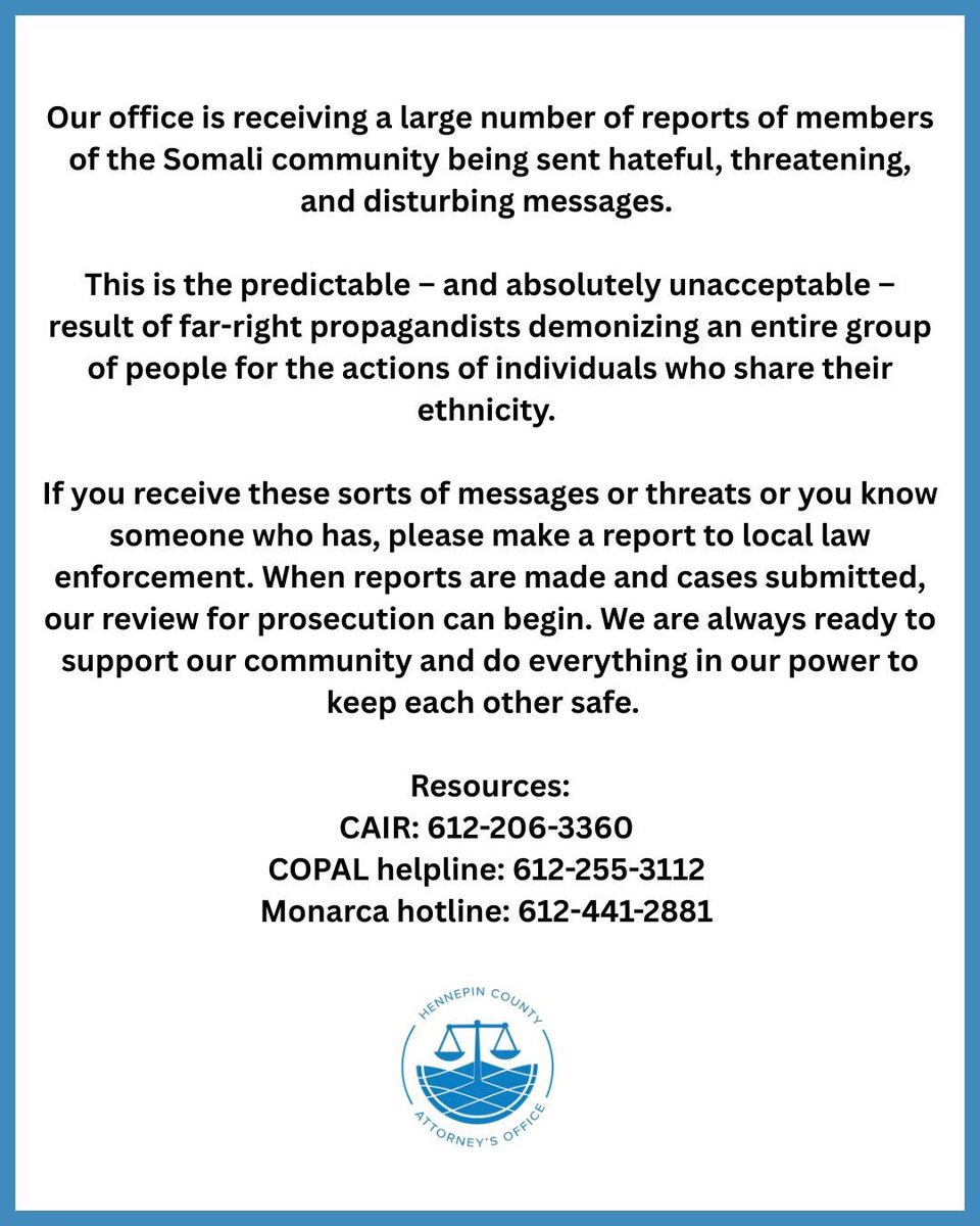 libsoftiktok's tweet image. Hennepin County, MN Attorney Mary Moriarty says exposing Somali fraud is far-right propaganda and promises to prosecute people who them send "hateful messages."

She isn't worried about the people doing billions in fraud... She's worried about the people investigating the fraud.