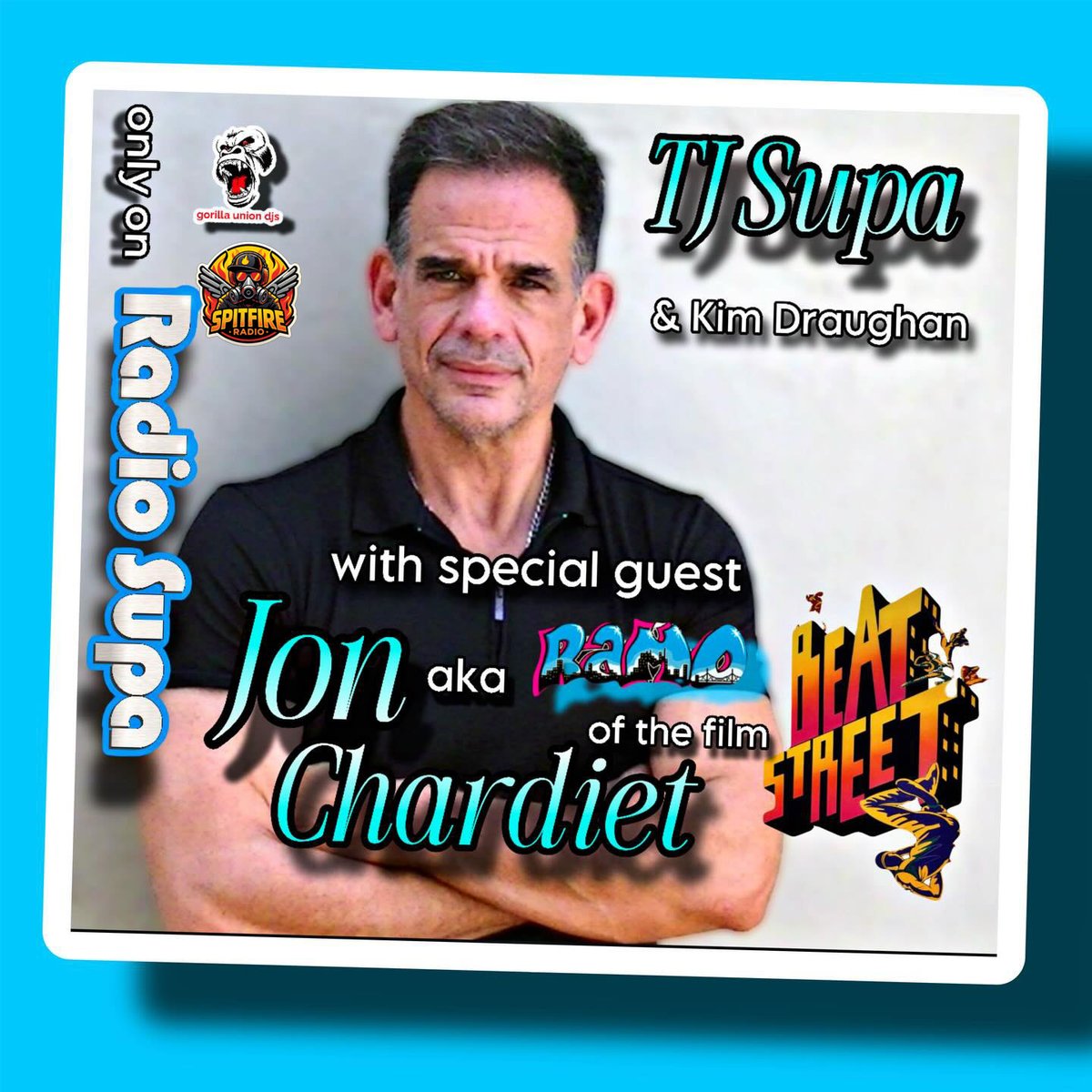 Tonight at 8 PM Central

Radio Supa Show on Spit Fire Radio will re-air their interview with Special Guests Jon Chardiet aka Ramo from the Legendary film Beat Street, KP Skizzo &amp; Kreshal The Kidd.
Listen at 👉🏾 myksfr.com
Hosted by TJ Supa &amp; Kim Draughan
<a href="/RadioSupa/">Radio Supa</a>