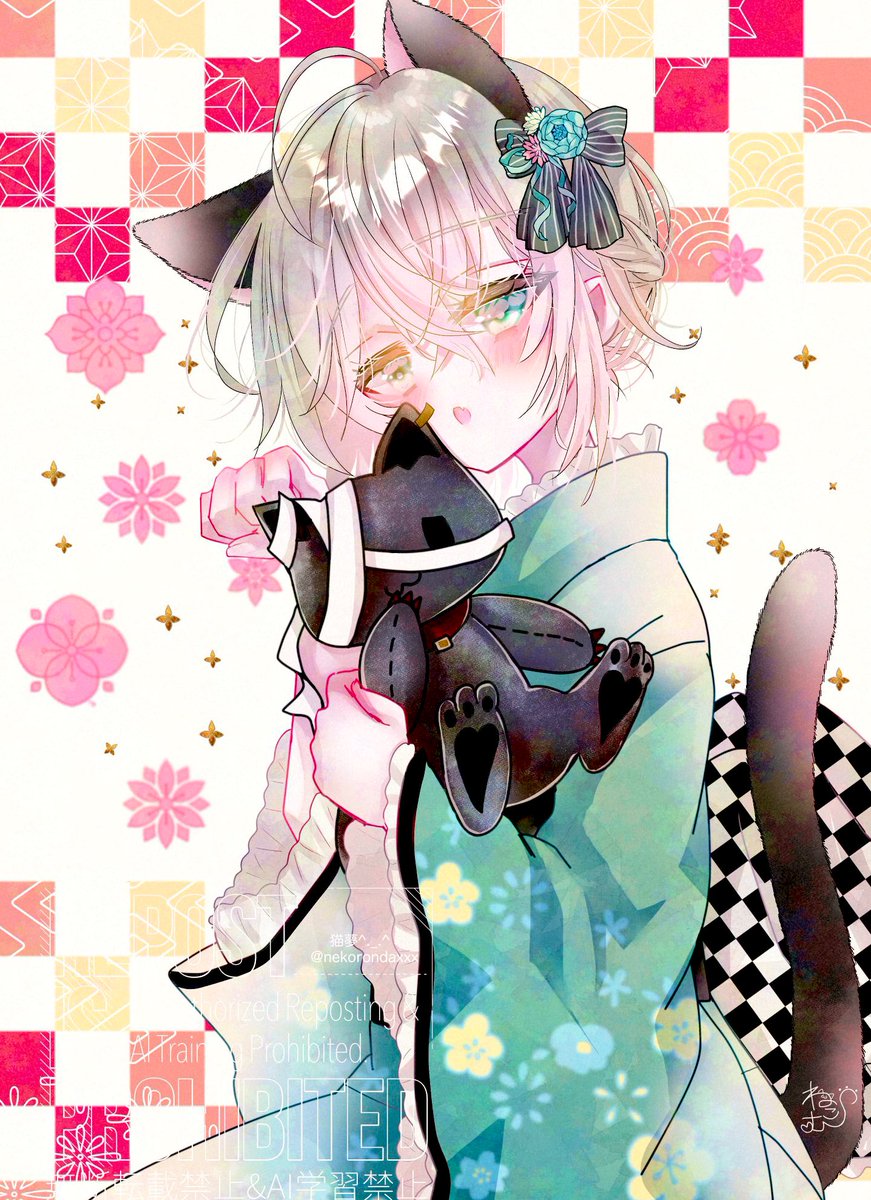 にゃん🐈‍⬛💚 #Skeb