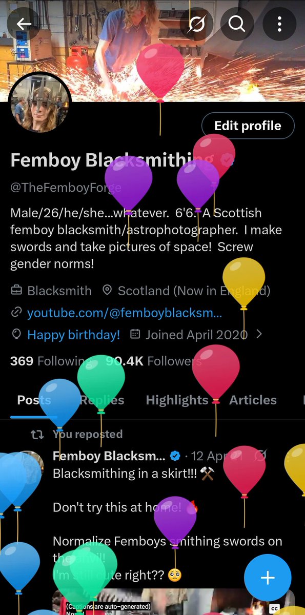 Femboy Blacksmithing tweet media
