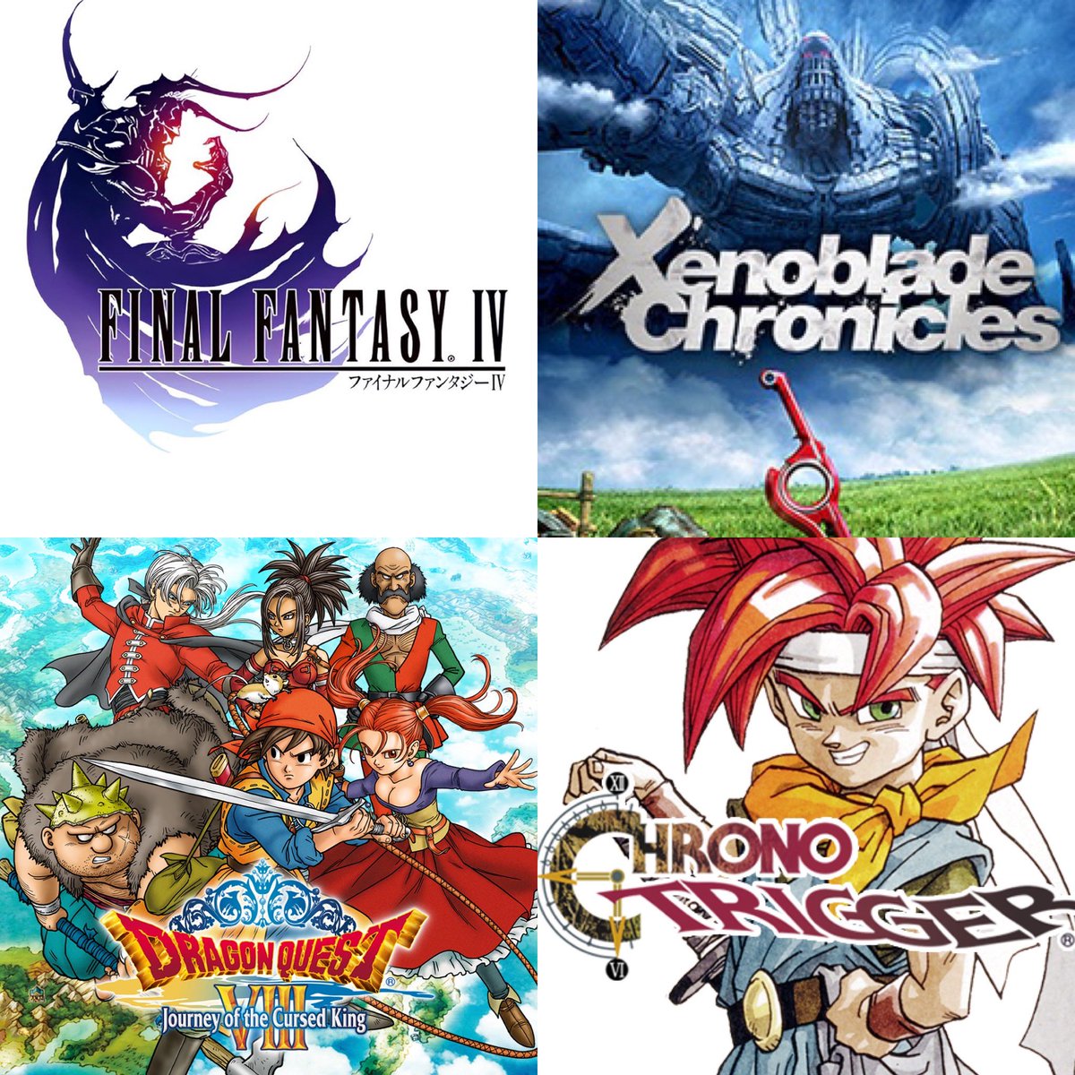 This is probably my RPG Mount Rushmore.  Though FF VI, IX, X, and Tactics could swap with IV depending on my mood.