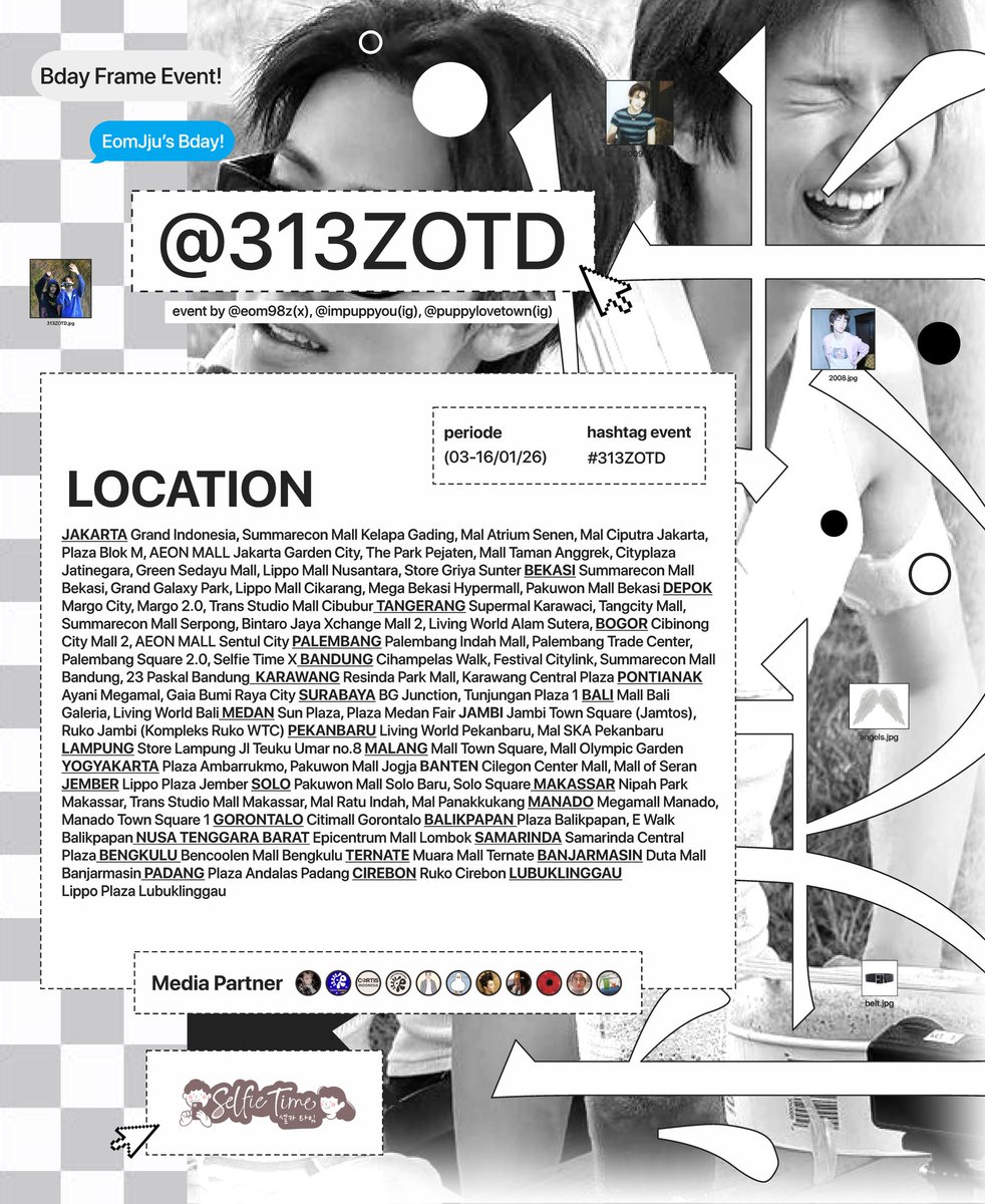 eom98z's tweet image. 「 ⊹˚313 𝙕𝙄𝙋𝙊𝙁𝙏𝙃𝙀𝘿𝘼𝙔_ 📂.໒꒱ 」

🦷. . juhoon and seonghyeon birthday photobooth event by @eom98z ‧₊ ♬

🪽 available at @selfietimeid 
🪽 3 - 16 jan 2026 ᛝ

more details on poster ‹𝟹 .ᐟ [ #313ZOTD ] #JUHOON #SEONGHYEON #CORTIS