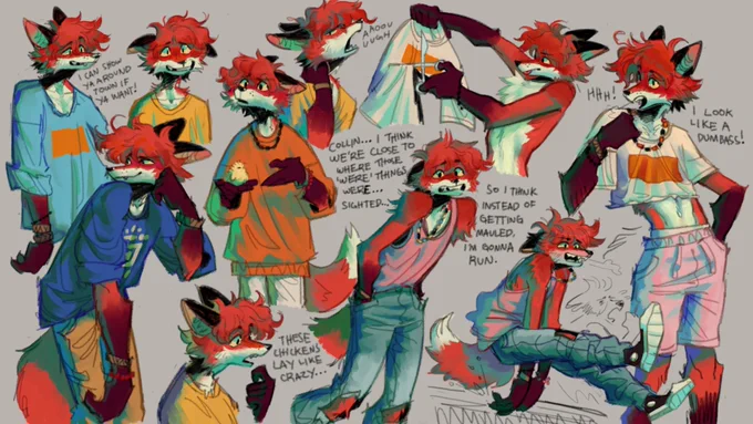 i drew my fox a lot this year!!