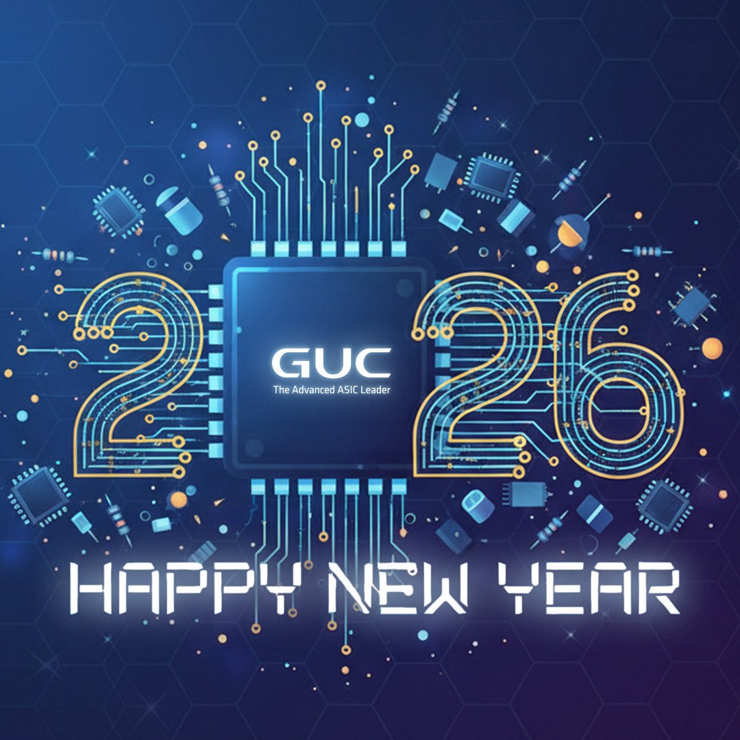 GUC_ASIC's tweet photo. As we step into 2026, GUC extends our warmest New Year wishes to our customers, partners, and collaborators worldwide.

Wishing you a successful and inspiring 2026.

Happy New Year 🎉 https://t.co/lOHt3etUov