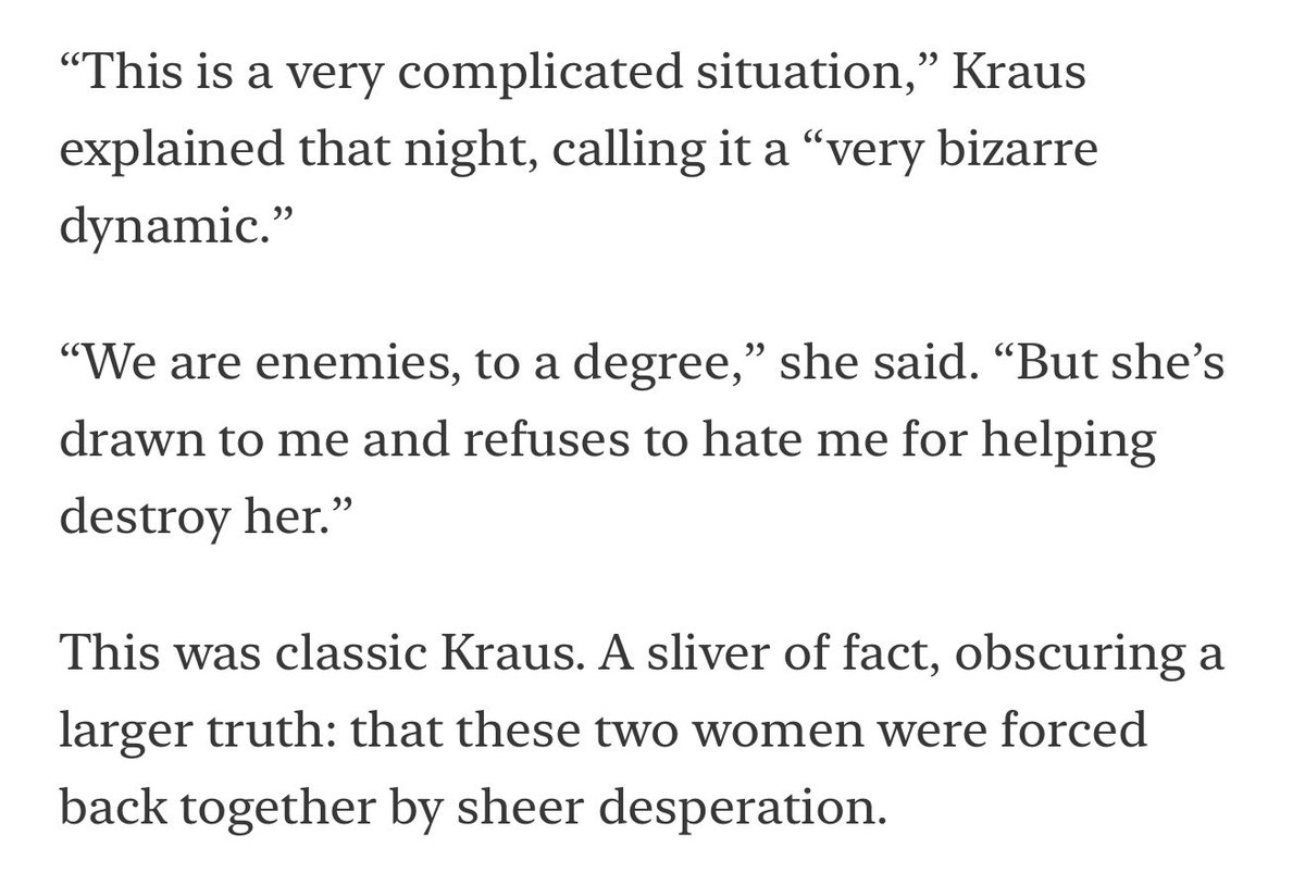 Nero's tweet image. This is a story of two women bound by their love for one man—Robert F. Kennedy, Jr.—and their hatred of each other. The friendship is what tanked Nuzzi’s book. But it has also drained Kraus of her mojo, too.
