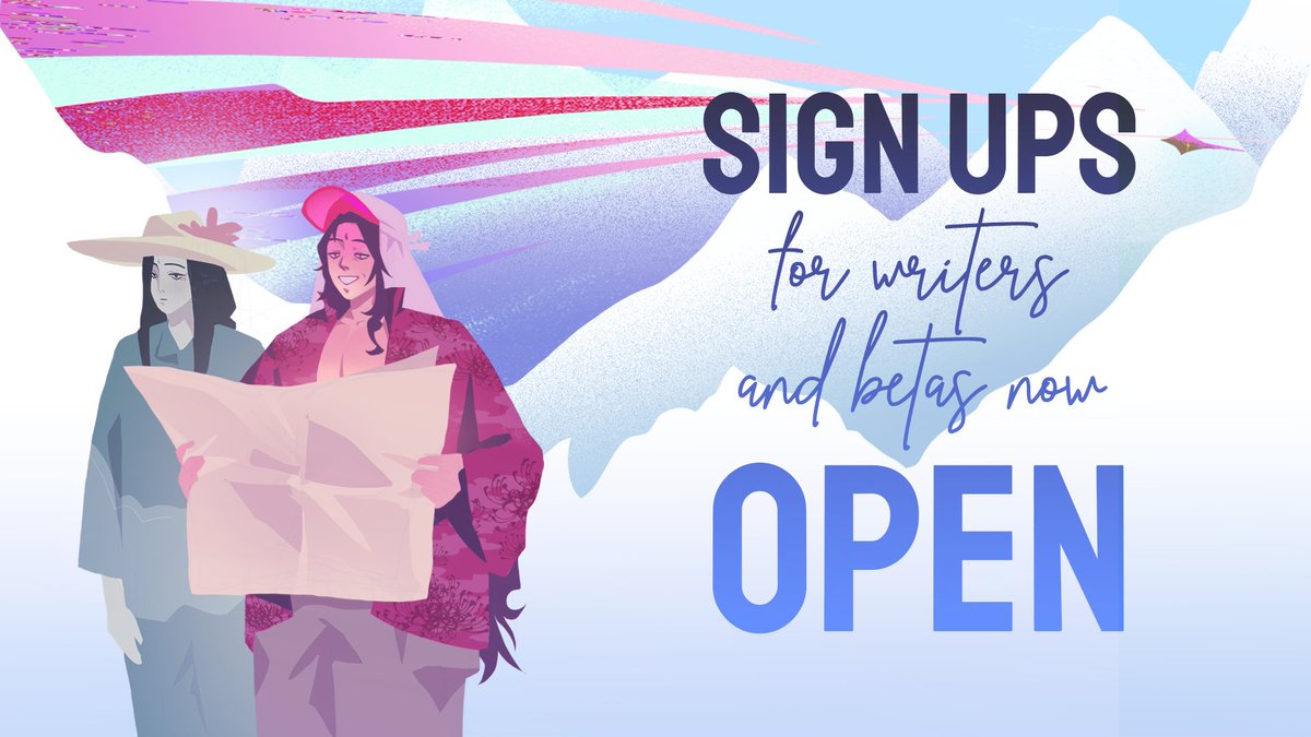 Got a little lost on the way to the SVSSS Big Bang 2026? No worries, we've got you!

Writer and beta signups now open!

Writer sign-ups: forms.gle/JgiM8qAPUqXtqT…

Beta sign-ups: forms.gle/szsD292gFDKv9k…

Carrd: svsssbigbang.carrd.co

#svsss #svsssbb #svsssbigbang