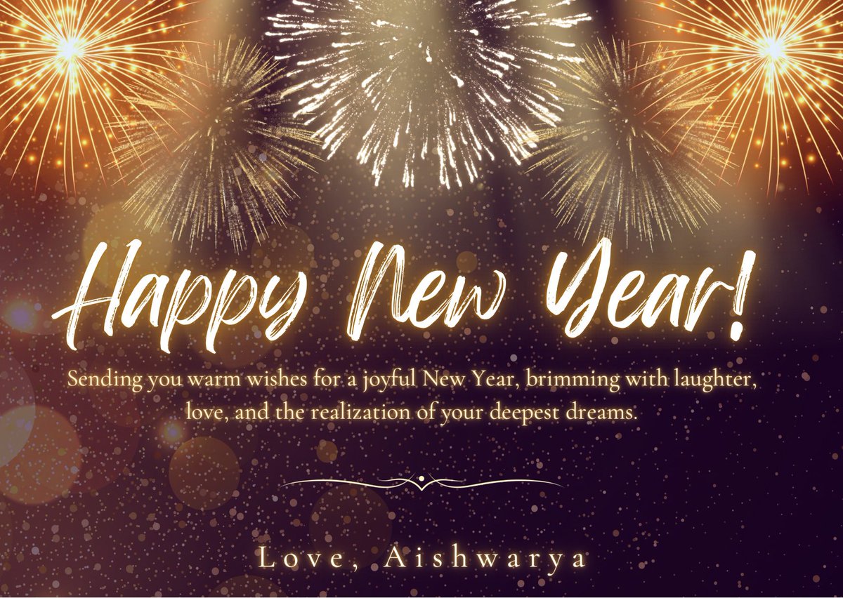 Wishing all my wonderful readers and friends, a very Happy New Year! 🎉

May this 2026 be a year of victories, achievements and happiness! ❤️

#HappyNewYear2026 #NewYear